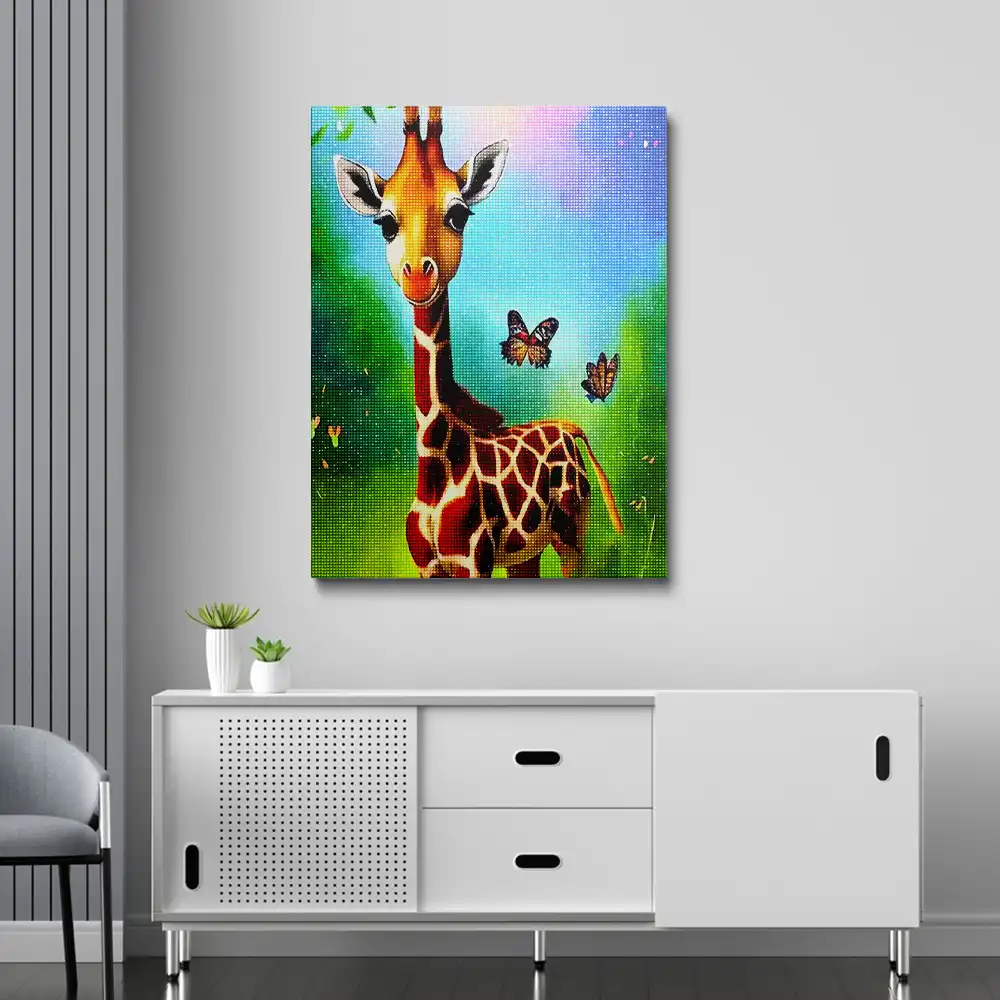 Rainbow Giraffe diamond painting