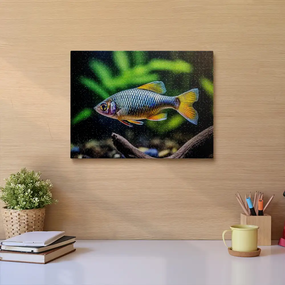 Carp fishing in the snags diamond painting