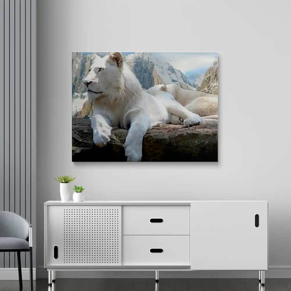 White Lion diamond painting