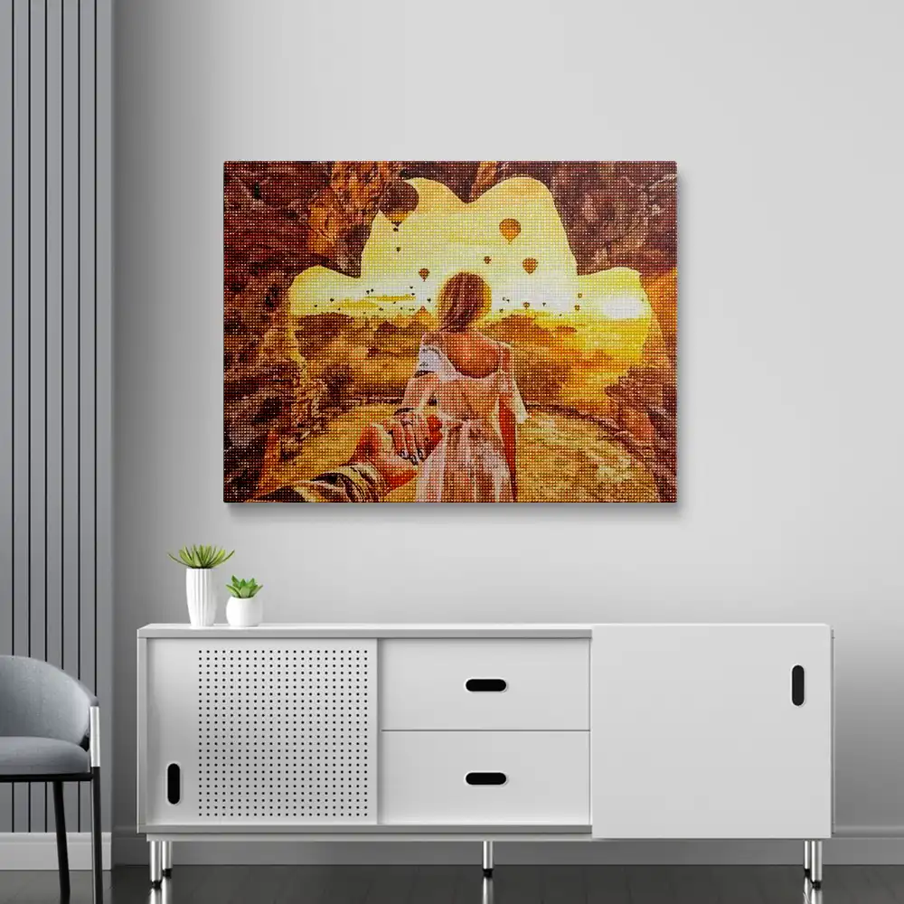 3 Romantic stroll egypt diamond painting