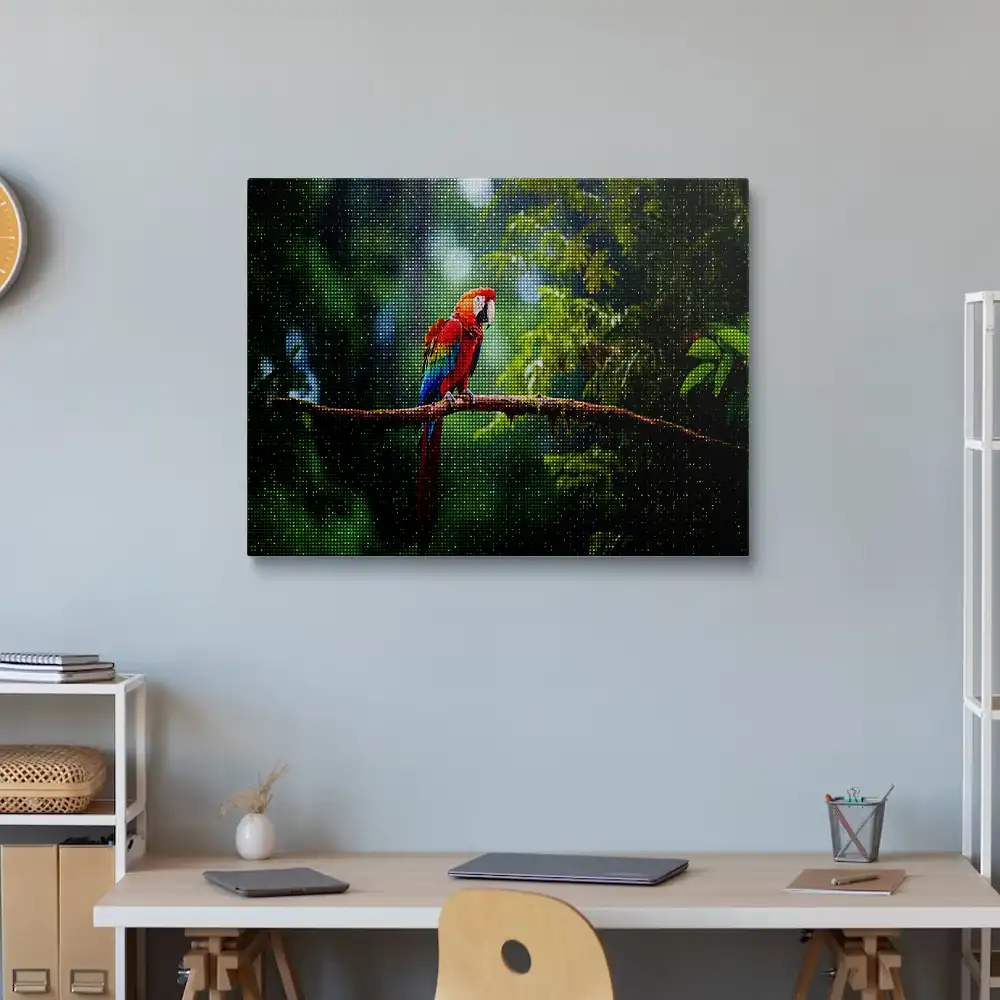 3 Glaucous macaw diamond painting