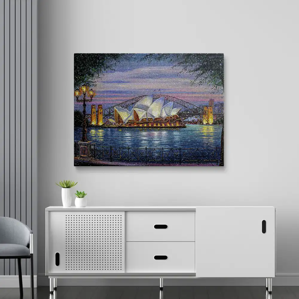 3 Opera house diamond painting