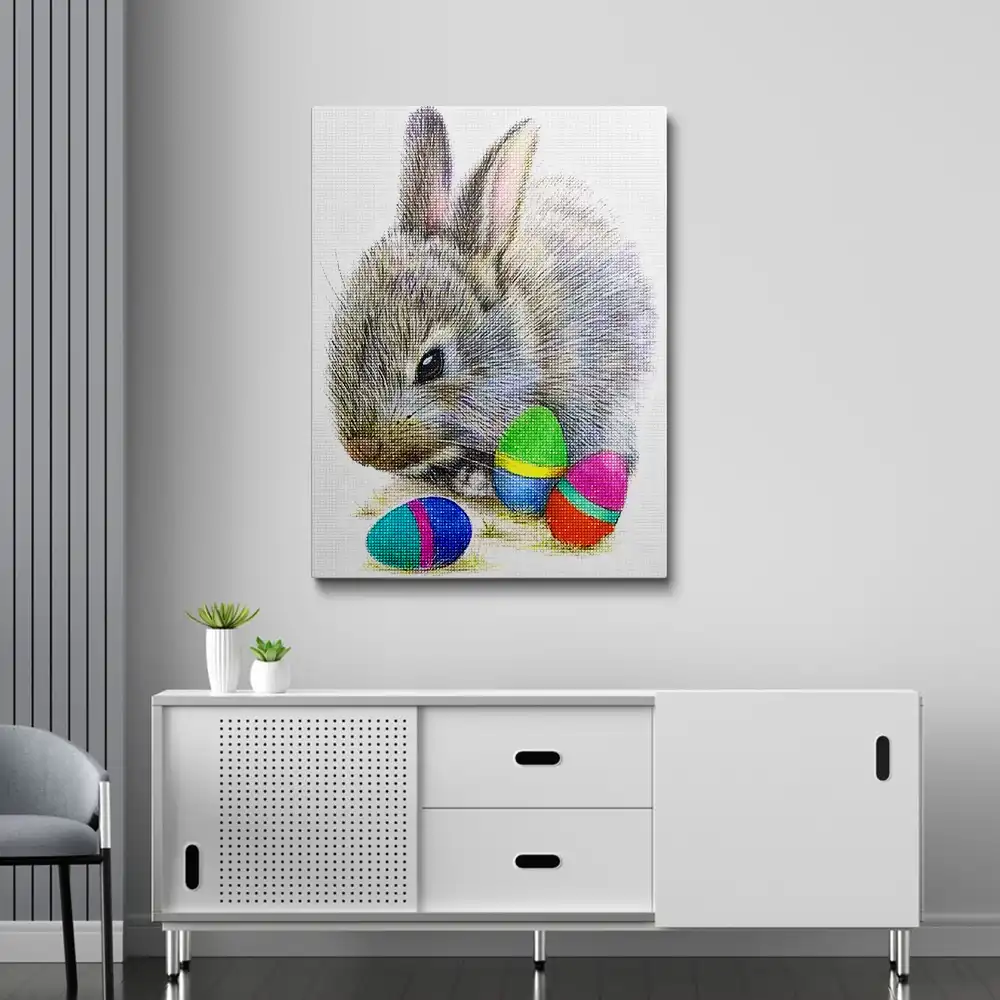 Easter Bunny Eggs Diamond Painting Painting | Diamond Painting Kits