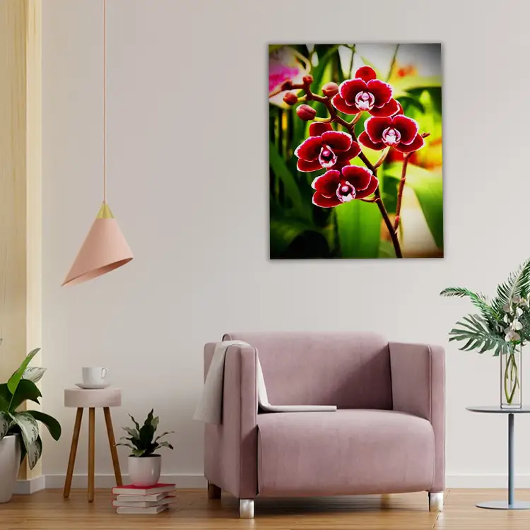 Red Orchid Diamond Painting Painting | Diamond Painting Kits