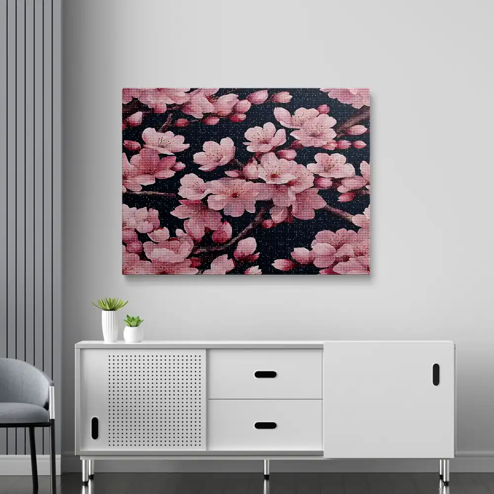 Cherry blossom acrylic diamond painting