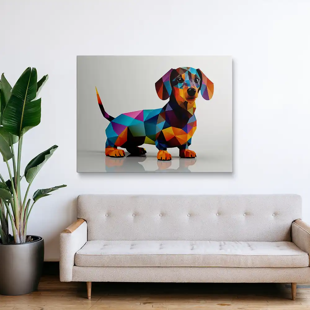 Colored lovely dachshund