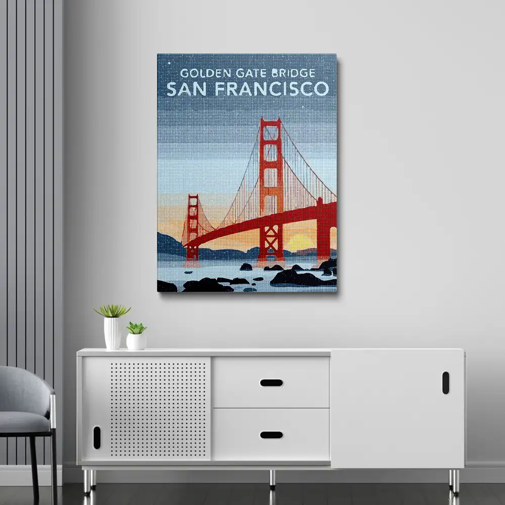 Golden Gate Bridge diamond painting