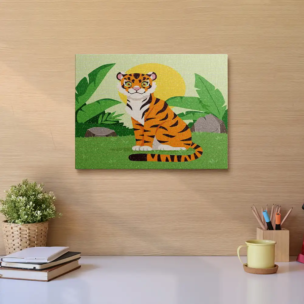 Cute baby tiger diamond painting