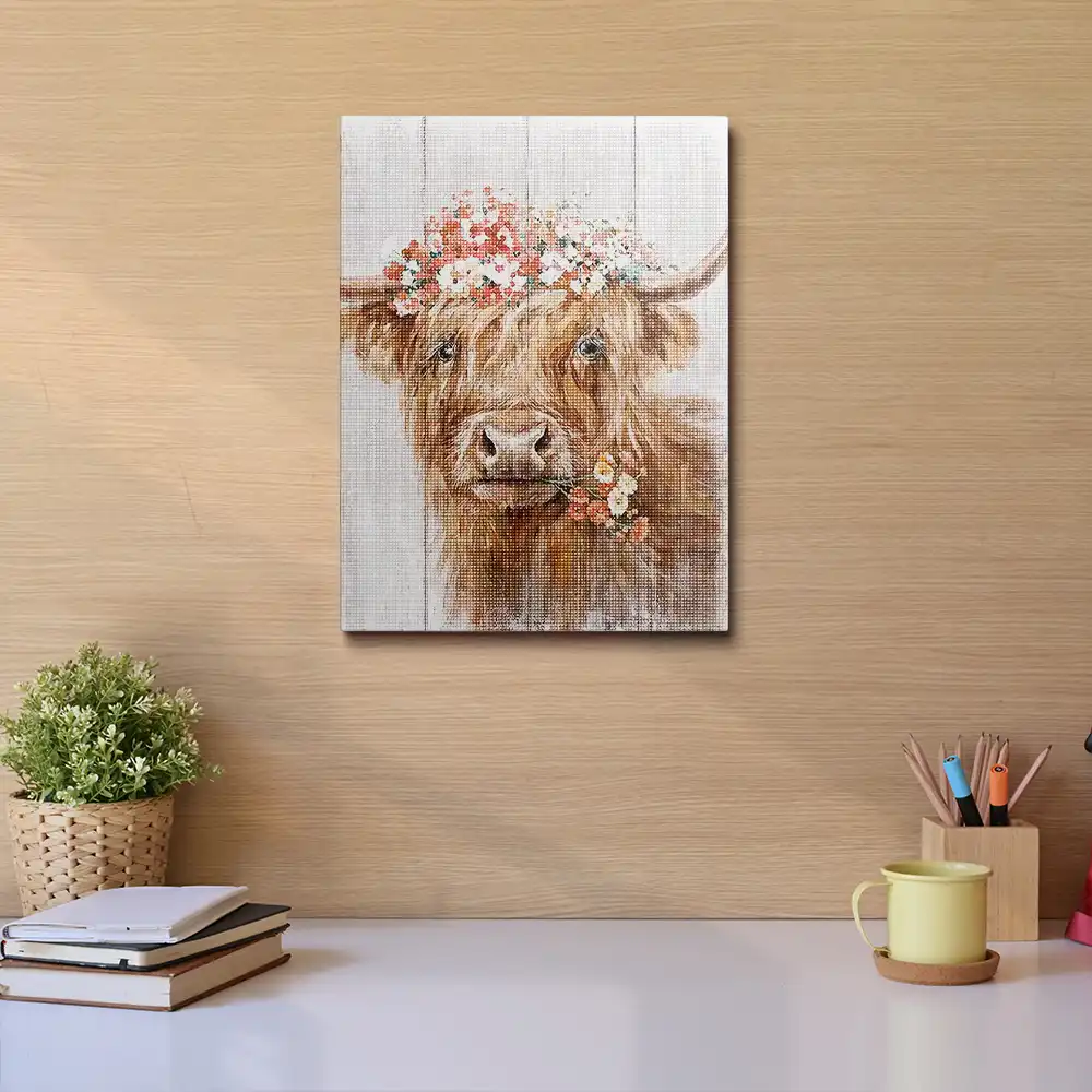 Highland Cow Diamond Painting Painting | Diamond Painting Kits