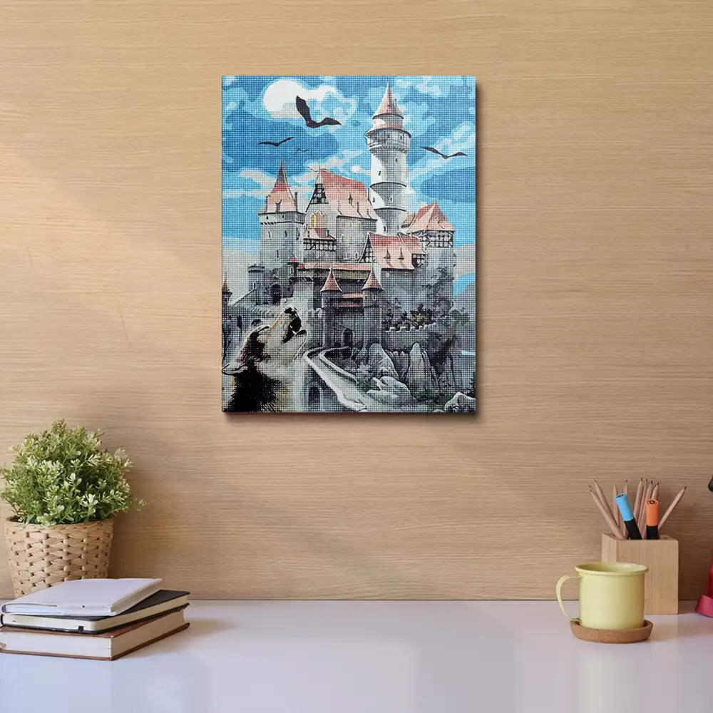 Castle wolf picture diamond painting