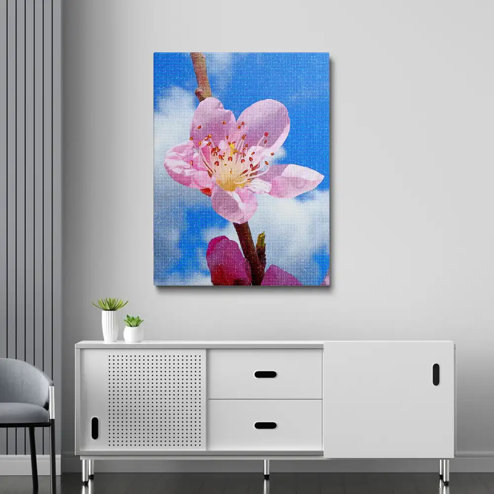 3 Pink cherry diamond painting