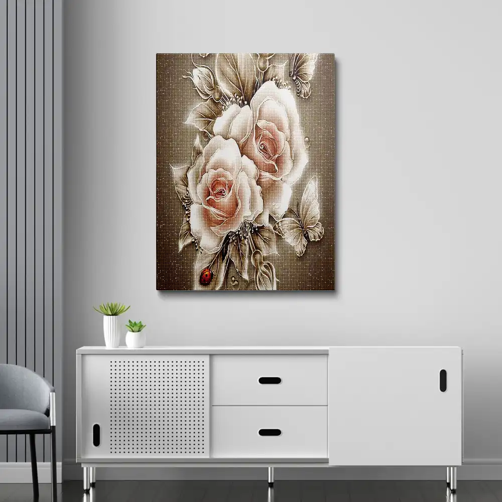 3 Crystal rose diamond painting