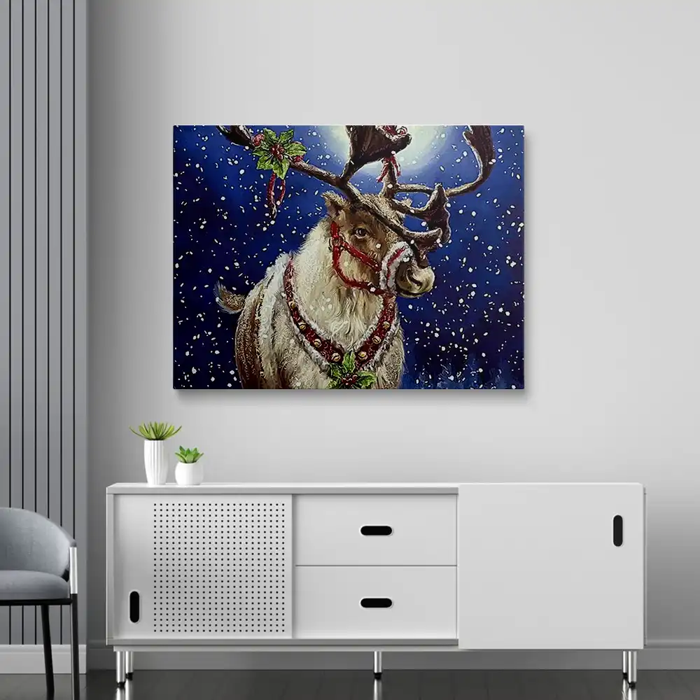 Painting reindeer diamond painting