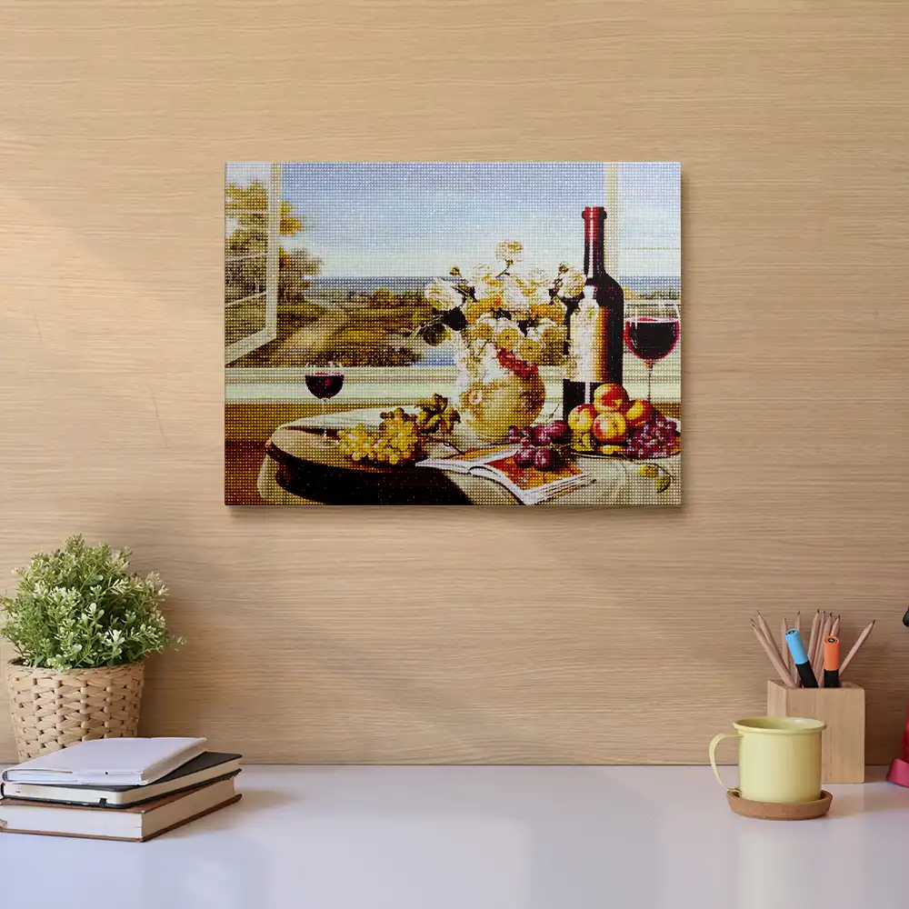 3 Wine & Fruits Still Life diamond painting