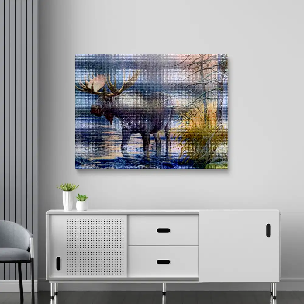 Wildlife Moose Diamond Painting Painting | Diamond Painting Kits