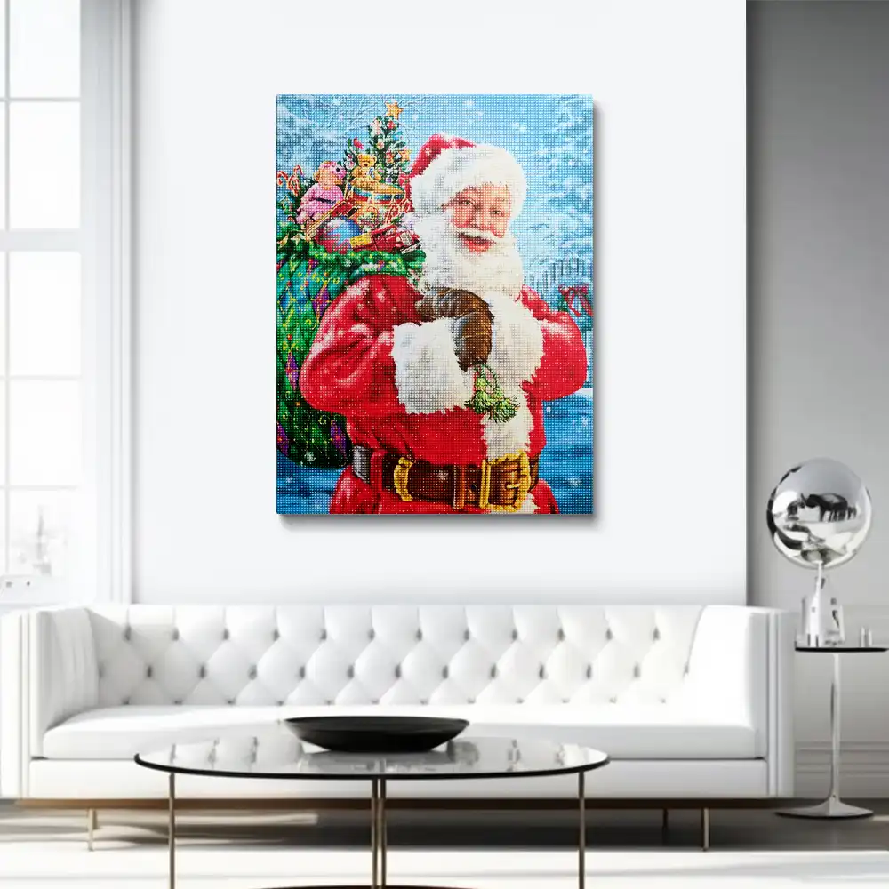 Santa with Christmas diamond painting