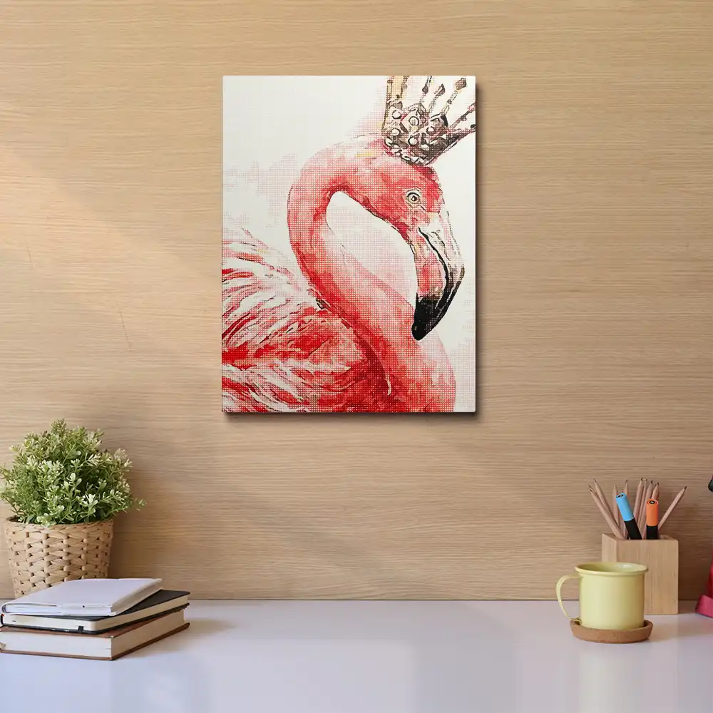 Royal flamingo diamond painting