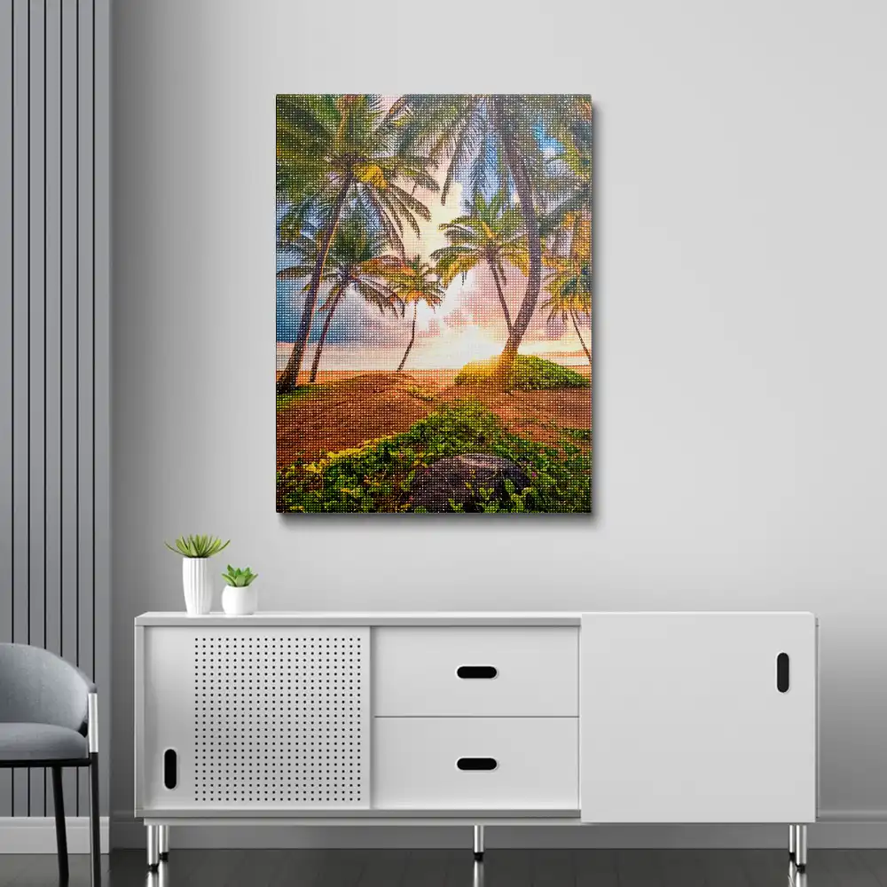 3 Paradise nature diamond painting