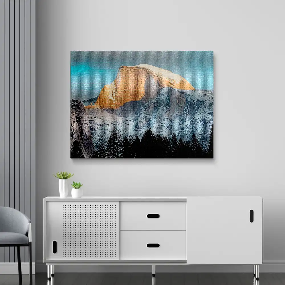 3 Mountain yosemite valley diamond painting