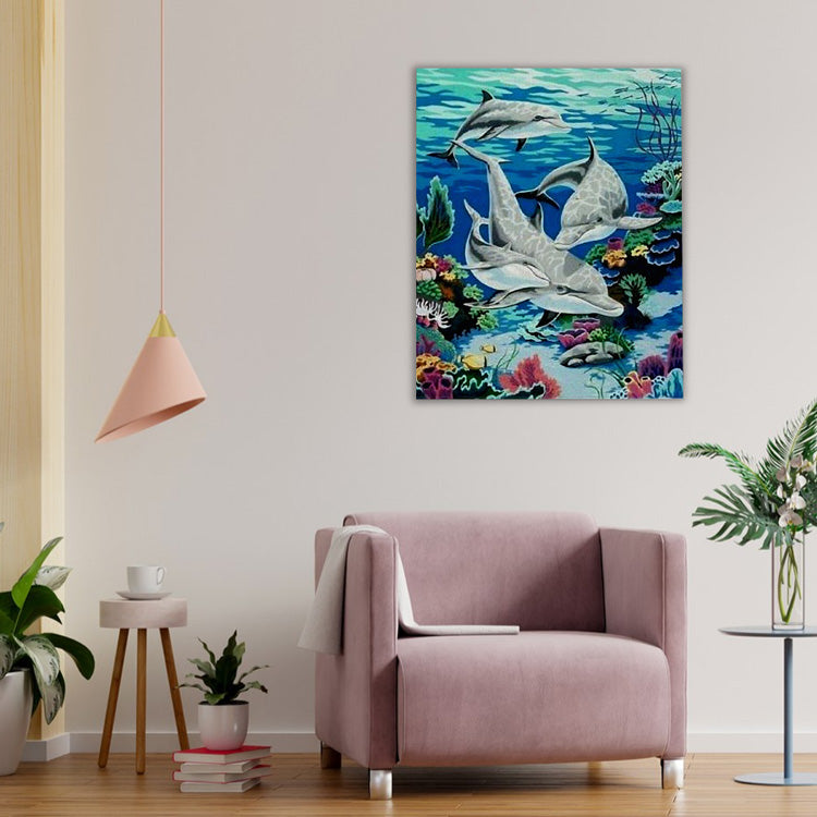 Acrylic Dolphin Painting | Art Of Diamond Painting