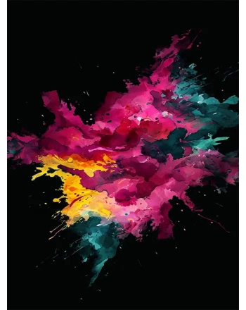 Abstract Watercolor Burst