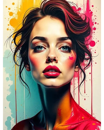 Abstract Woman Painting