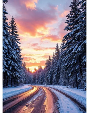 An empty road at day