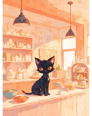 Anime cat painting