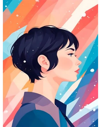 Beautiful cartoon woman