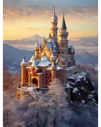 Beautiful castle winter season