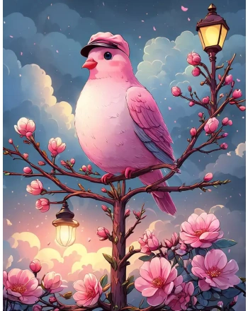 Beautiful pink bird