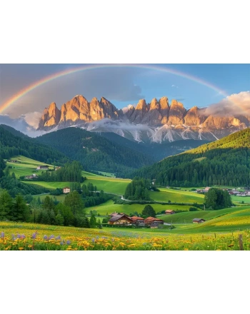 Beautiful rainbow in nature