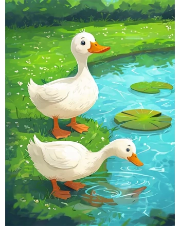 Charming Cartoon Ducks