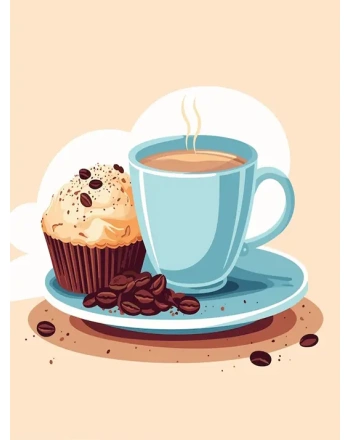 Chocolate cupcakes with coffee
