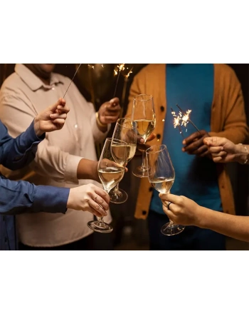 Couples celebrating a new year party