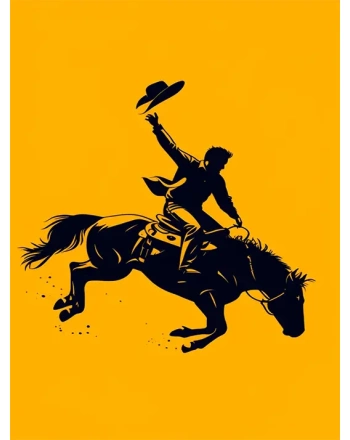 Cowboy on Bucking Horse