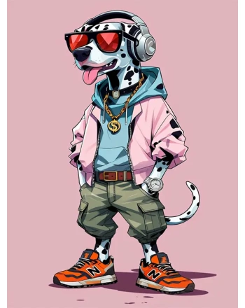 Dalmatian Dog in Streetwear