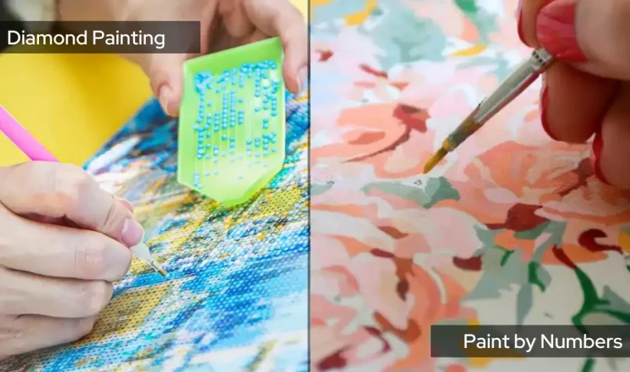 Diamond Painting vs paint by numbers