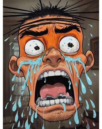 Distressed Cartoon Character