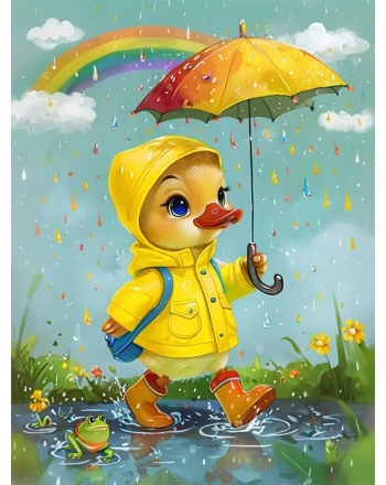 Duckling in raincoat