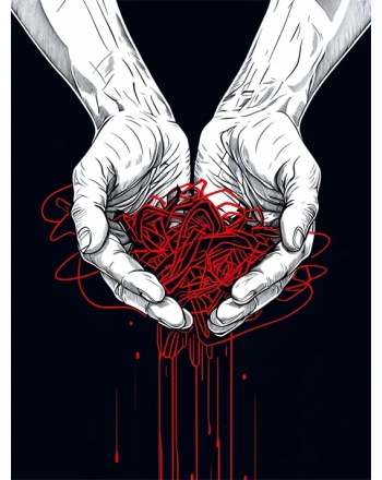 Dynamic Line Art of Hands