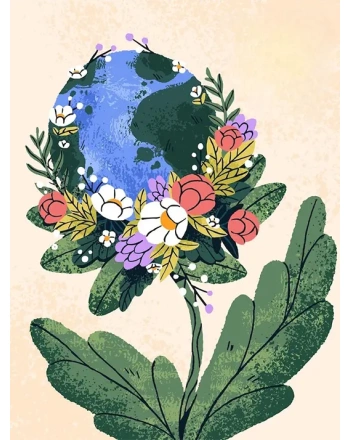 Earth flower painting