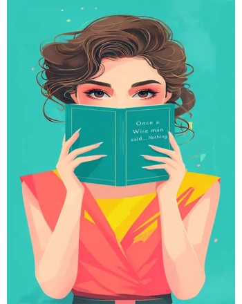 Elegant Woman with Book