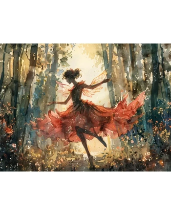 Enchanting watercolor fairy