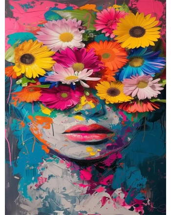 Floral Girl Painting