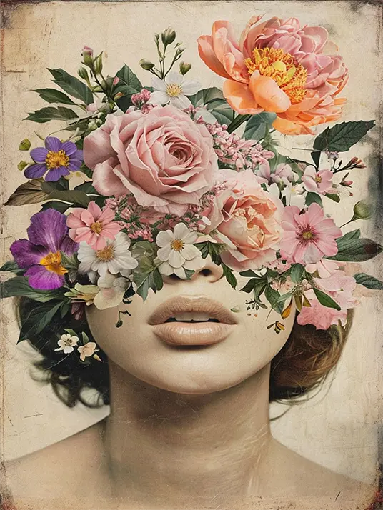 Floral Woman's Face