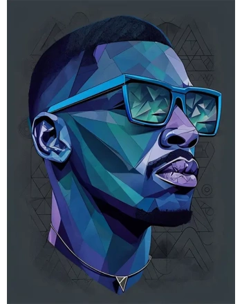 Geometric Man's Face