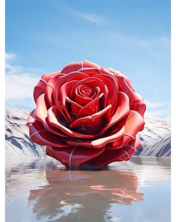 Giant rose flower