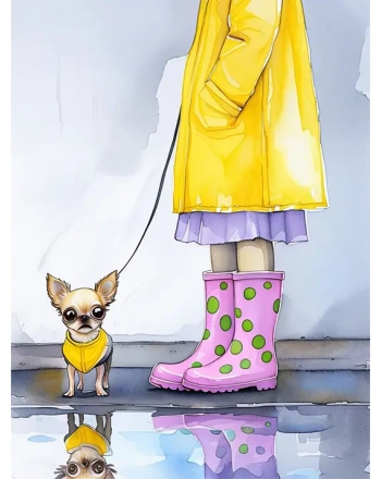 Girl with Chihuahua