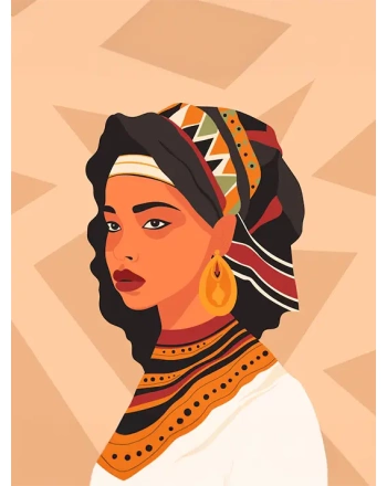 Hand drawn ethnic beauty illustration